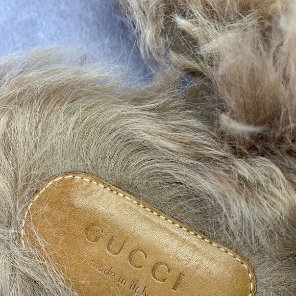 Gucci Horsebit Princetown Velvet Fur Slippers Loafers 36.5 - Picture 8 of 12